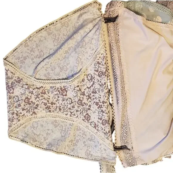 NEW Lucky Brand 5 pk multi color/pattern lace waisted bikinis L‎ - Picture 7 of 8